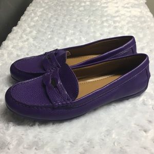 Coach Purple Penny Loafers 9.5B